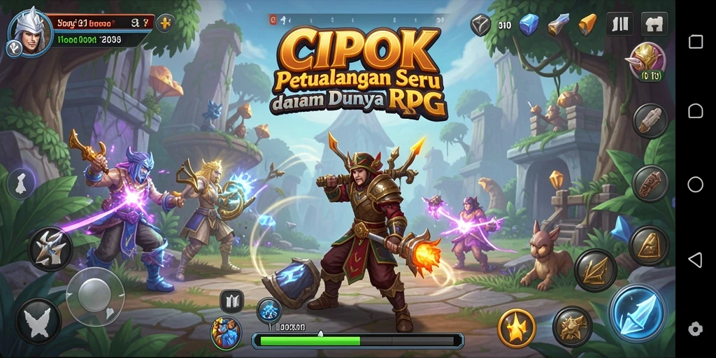 Screenshot menampilkan aksi mendebarkan dalam gameplay RPG CIPOK.