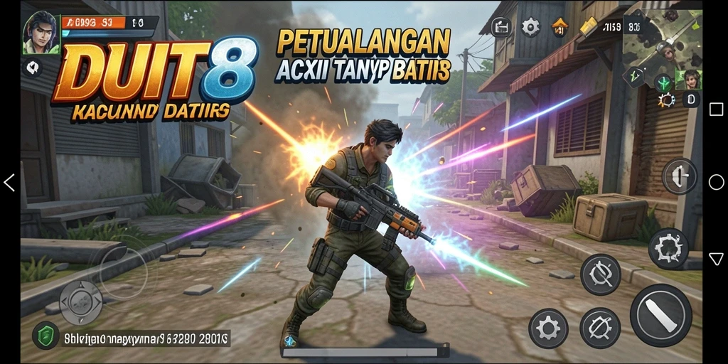 Tampilan gameplay DUIT8 yang penuh aksi dan seru.