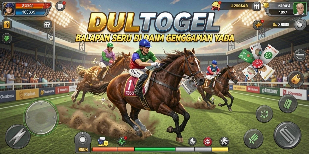 Tangkapan layar gameplay balapan DULTOGEL yang mendebarkan.