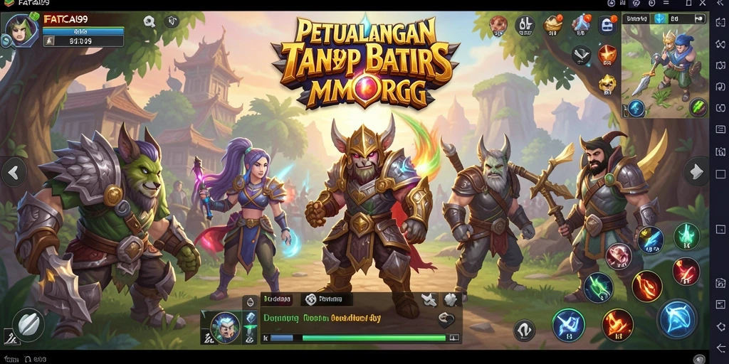 Screenshot gameplay FATCAI99 menampilkan aksi pertarungan seru dan grafis menawan.