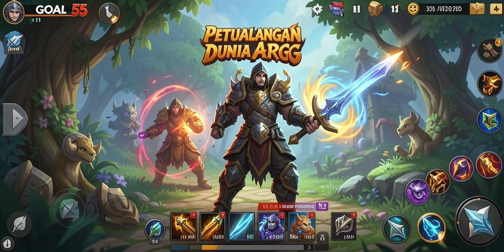 Screenshot GOAL55 menampilkan aksi pertarungan yang seru dan mendebarkan.