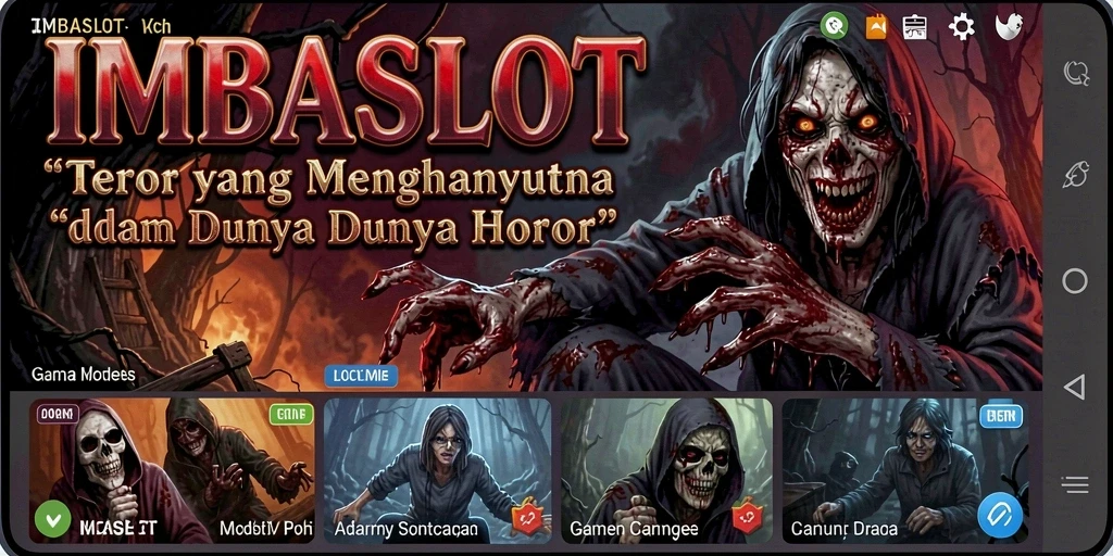 Tampilan gameplay menegangkan di IMBASLOT dengan suasana horor yang mendalam.