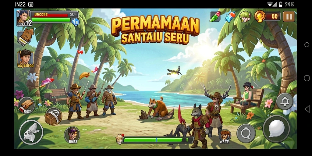 Tampilan gameplay seru IN22 yang menggugah selera bermain.