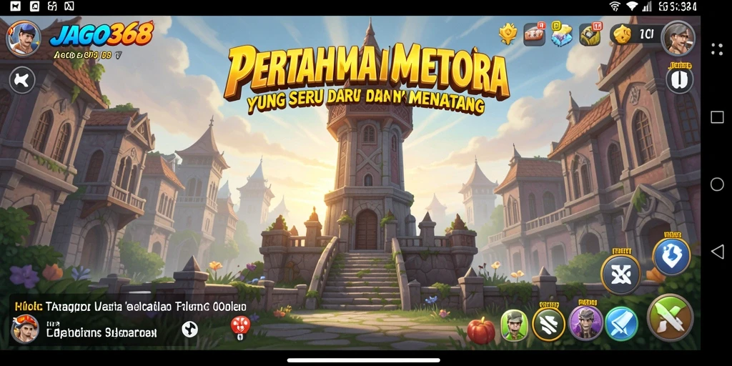Tangkapan layar gameplay JAGO368 yang menampilkan aksi pertahanan menara yang intens.