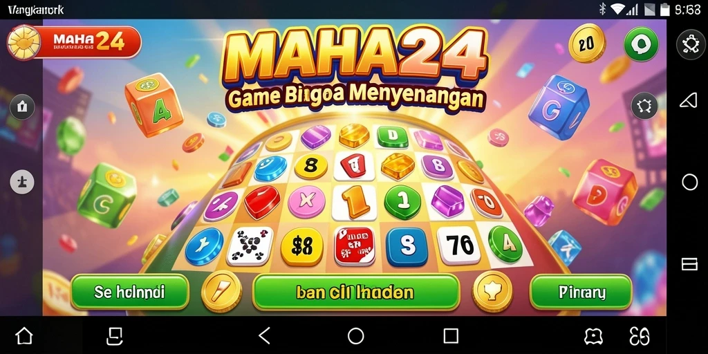 Tampilan gameplay Bingo yang seru di MAHA24.