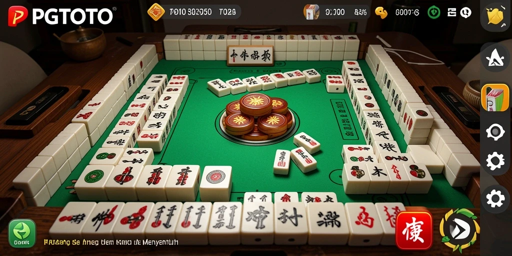 Tampilan gameplay Mahjong yang seru dan menantang dari PGTOTO.
