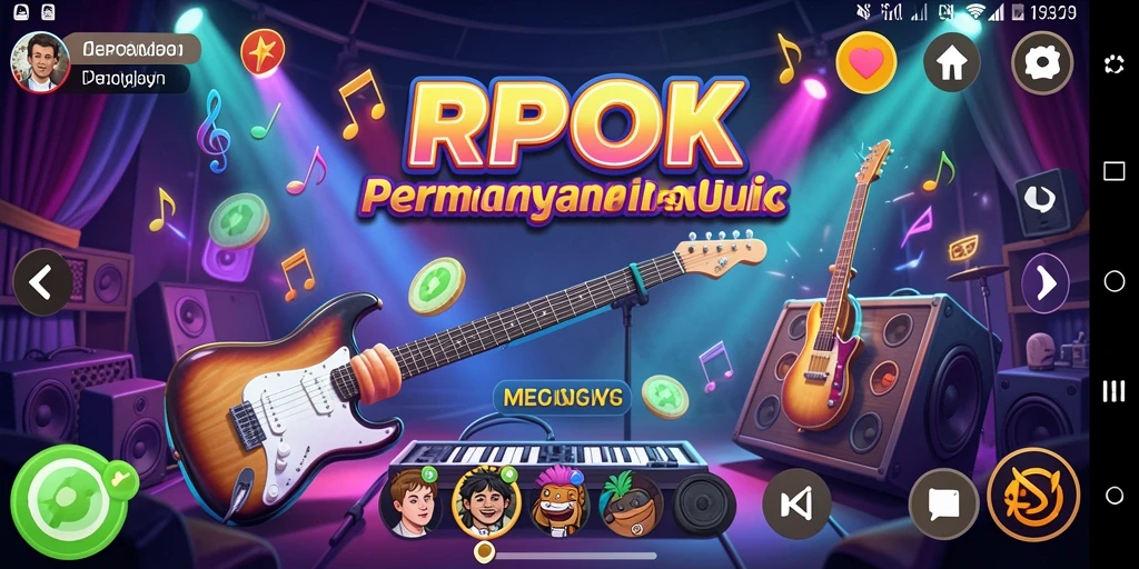 Tampilan gameplay RPOK dengan lagu-lagu dan tantangan menarik.