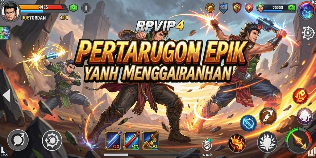 Tampilan gameplay RPVIP4 yang seru dan mendebarkan.