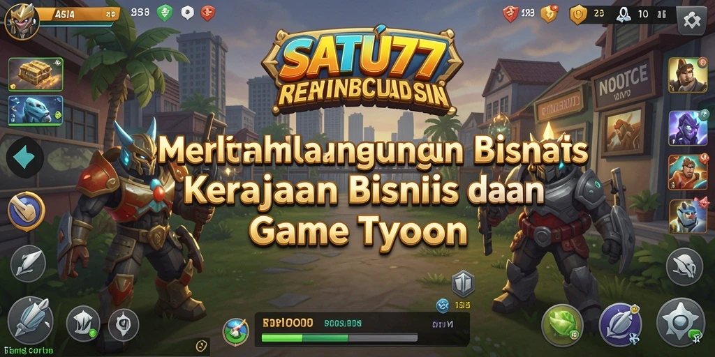 Screenshot utama SATU77 menampilkan pengelolaan bisnis yang seru.