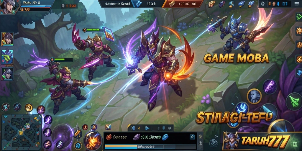 Screenshot gameplay intens TARUH777 dengan serangan tim.