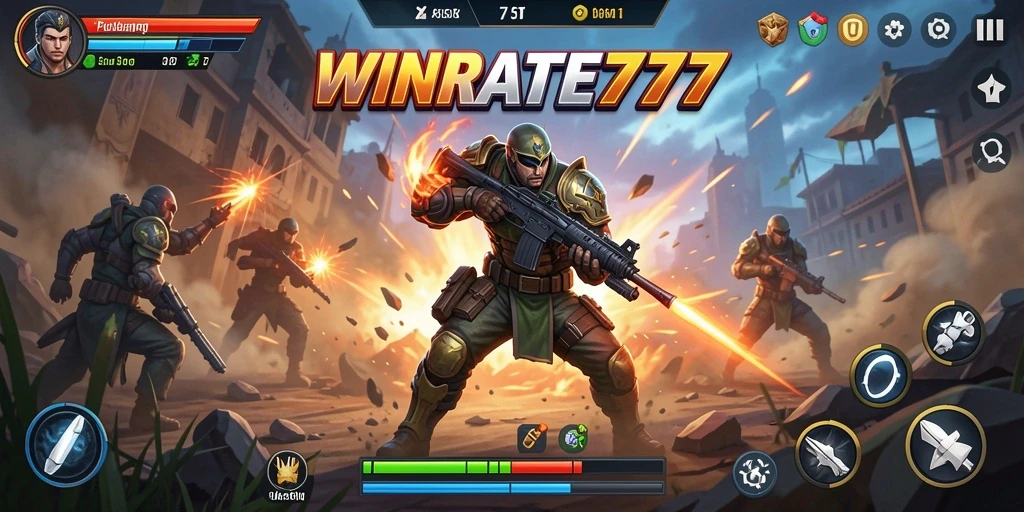 Tangkapan layar gameplay WINRATE777 yang menegangkan saat pertempuran berlangsung.